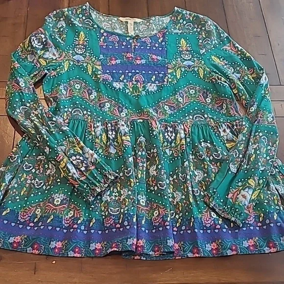 Matilda Jane Evergreen Babydoll Top S - Picture 7 of 8